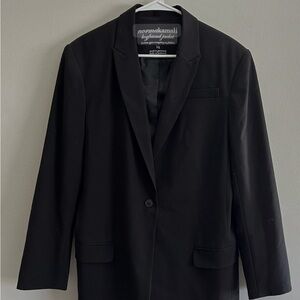 Norma Kamali Oversized Black Boyfriend Jacket